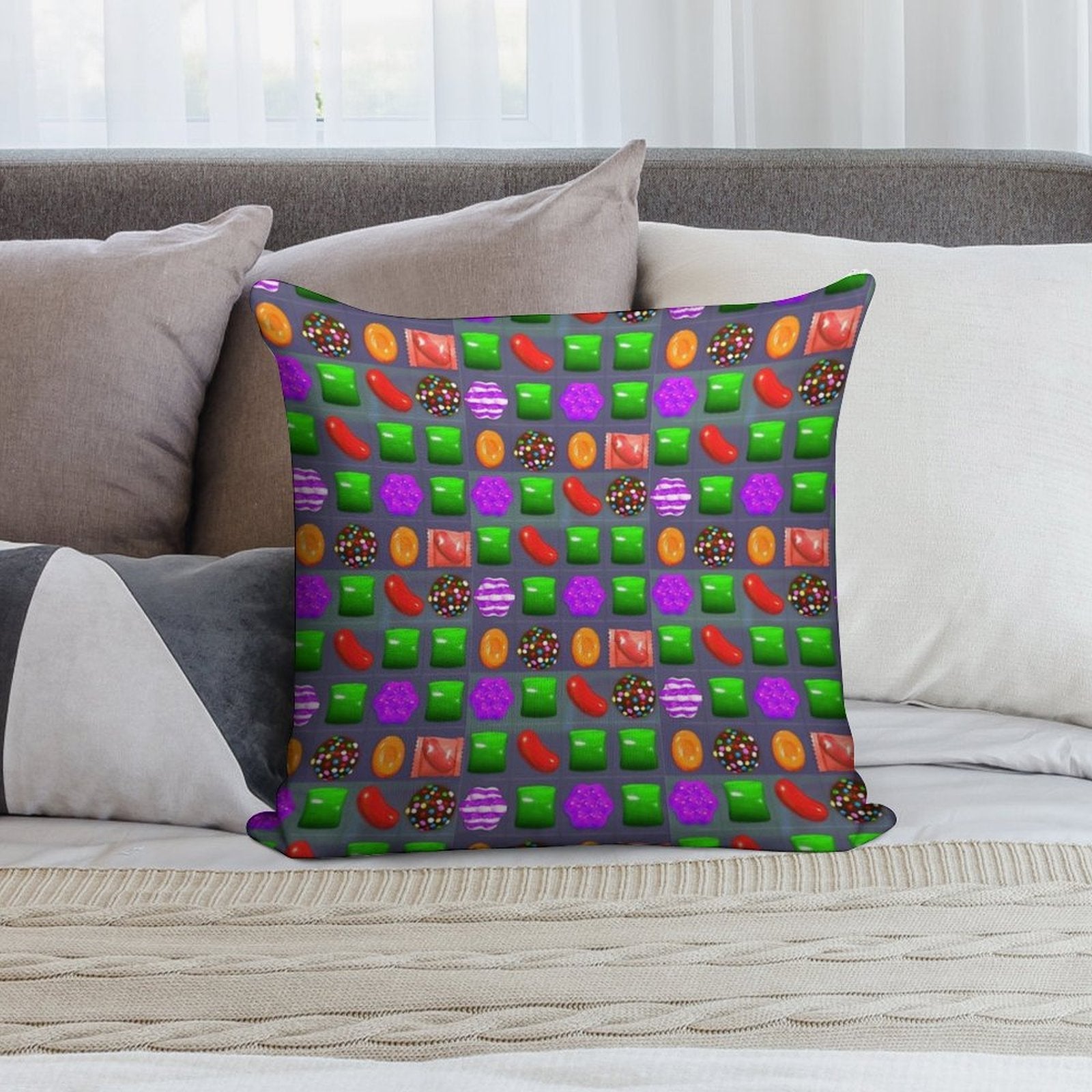 Candy Combo Candy Crush Soft Style Accent Throw Pillow