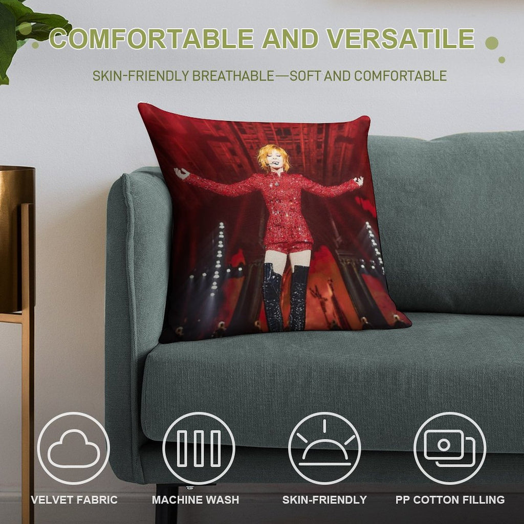 Mylène Farmer Nevermore 2024 Concert Soft Gift Ready Throw Pillow
