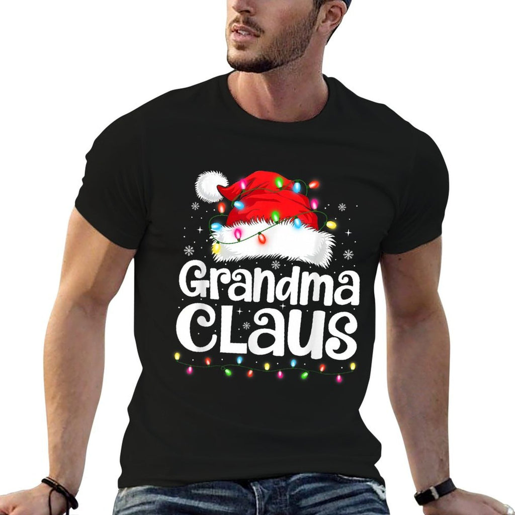 Grandma Claus Matching Family Christmas Funny Xmas Pajamas Comfortable T-Shirt