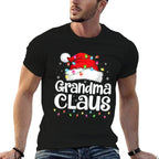 Grandma Claus Matching Family Christmas Funny Xmas Pajamas Comfortable T-Shirt