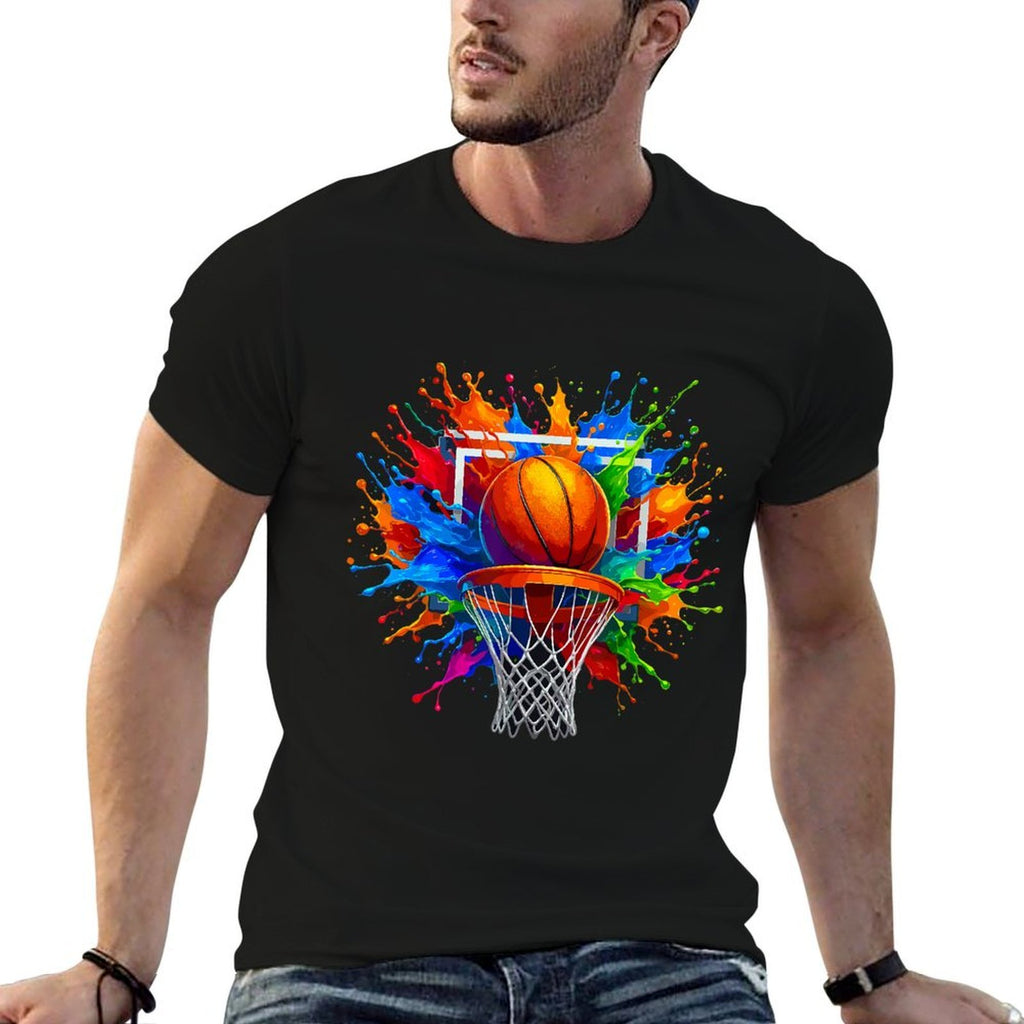 Basketball Color Splash Basketball  Graphic-printed T-Shirt