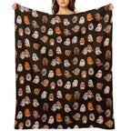 Zebra Finch - Textdark Anti-pilling Throw Blanket
