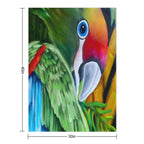 Tropical Green Parrot Shrink-resistant Throw Blanket