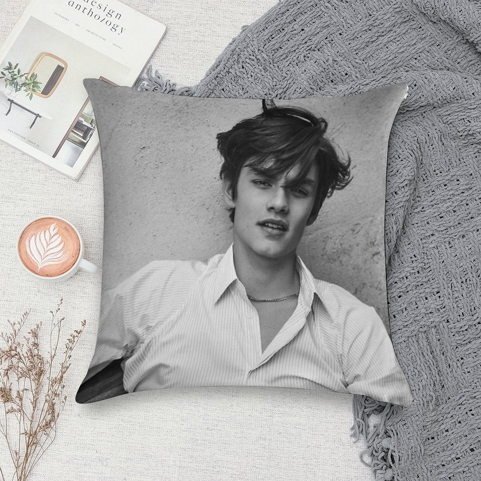 Louis Partridge Gift Soft Skin-Friendly Throw Pillow