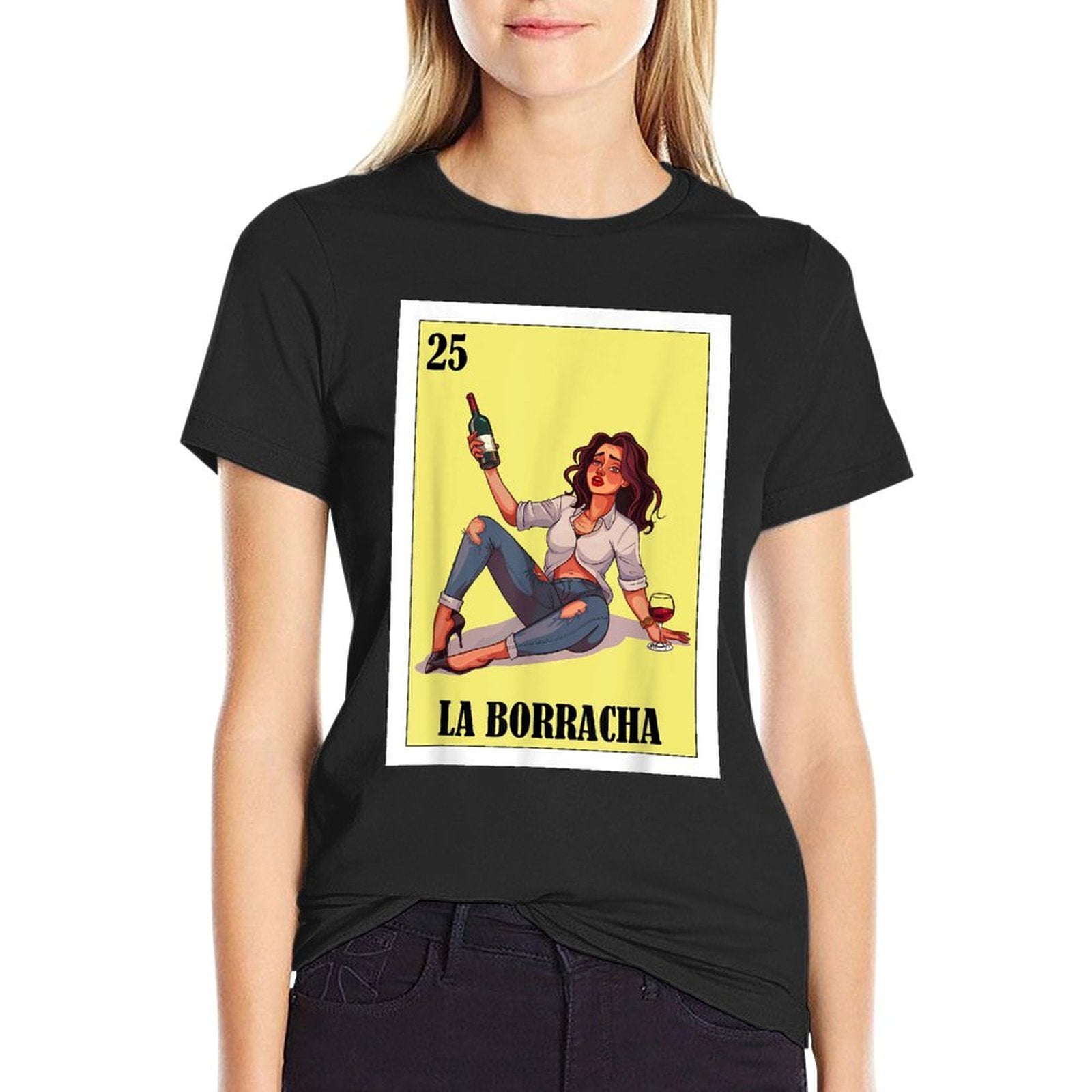 Funny Mexican Design for Parties - La Borracha  Vintage-inspired T-Shirt