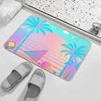 Vaporwave Pastel Sunset  Slip-Resistant Bath Mat
