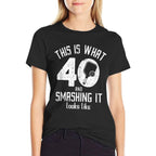 Funny Pickleball 40th Birthday 40 Years Old Love Pickleball  Breathable T-Shirt
