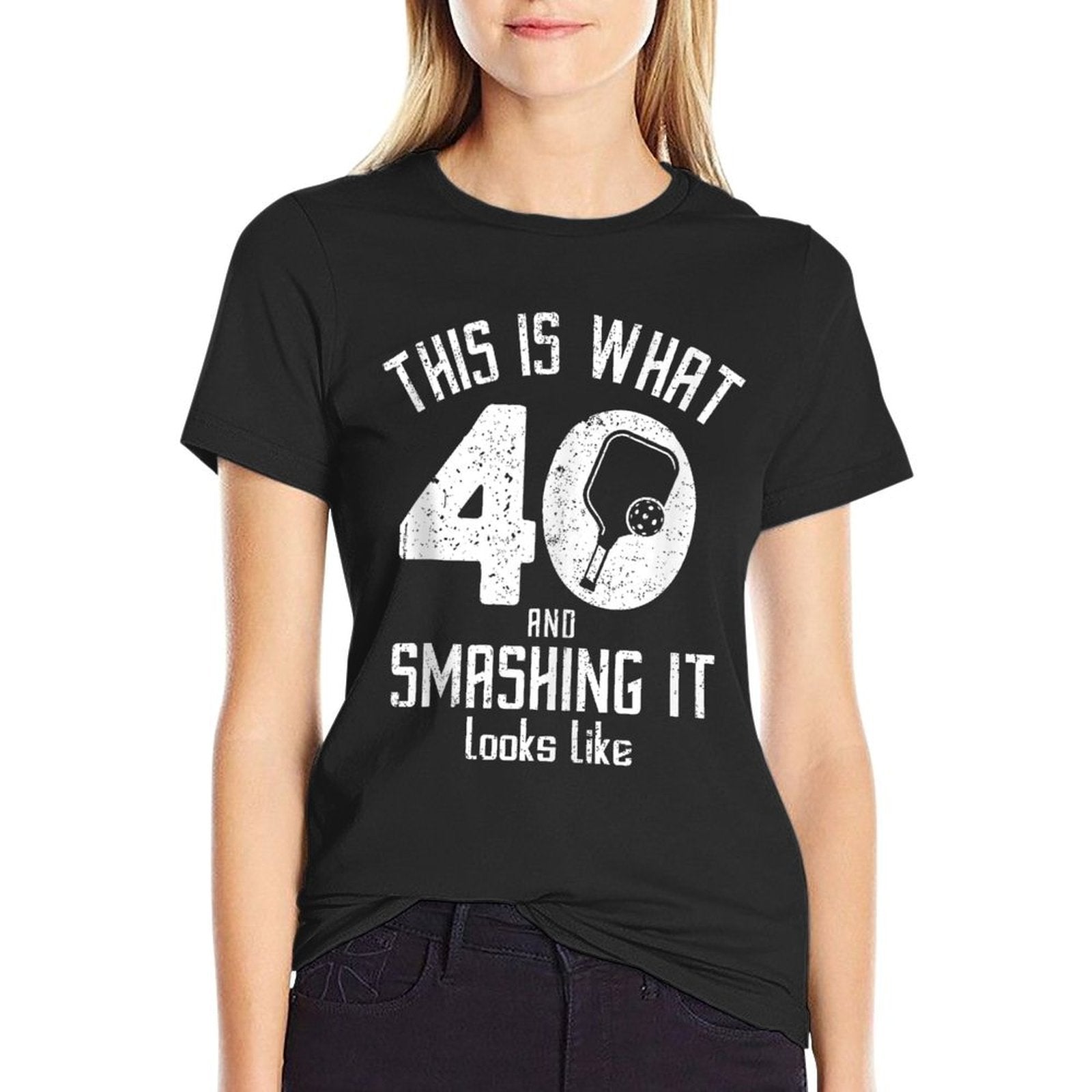 Funny Pickleball 40th Birthday 40 Years Old Love Pickleball  Breathable T-Shirt