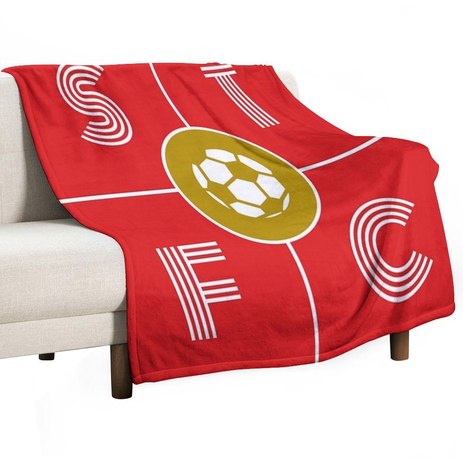 Swindon Town STFC Minimalist Artwork Travel-friendly Throw Blanket