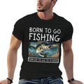 Born To Fish Forced To Go To School Funny Fishing Boysn  Slim-fit Cut T-Shirt