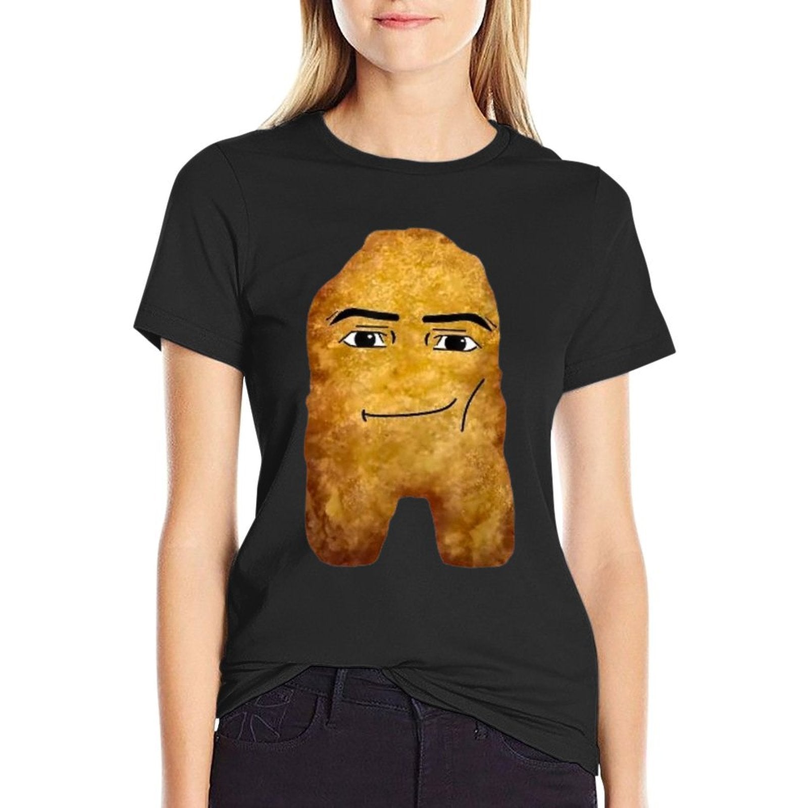 Funny Viral Chicken Nugget Meme  Polyester Blend T-Shirt
