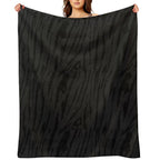 Distressed Black Zebra Print Versatility Throw Blanket