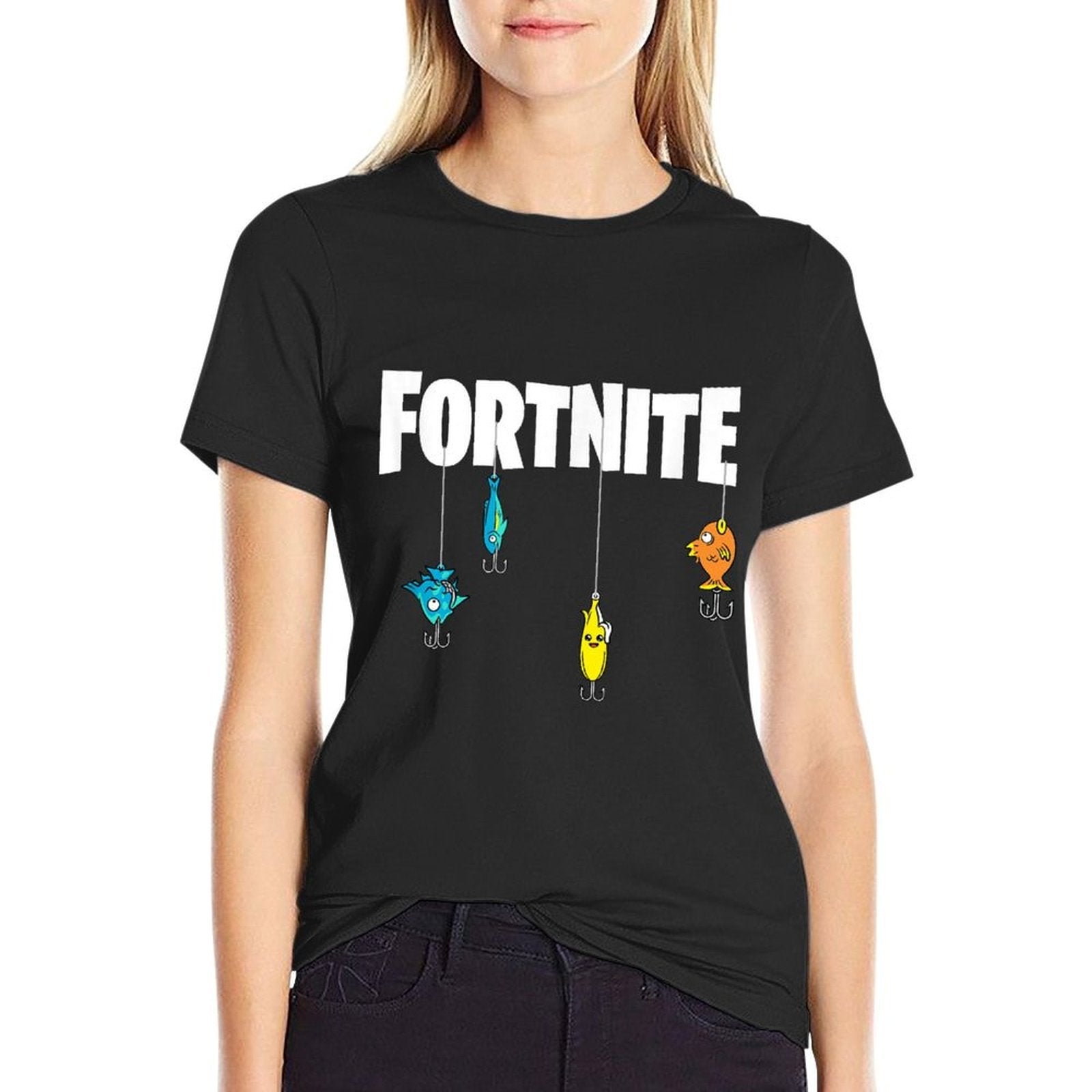 Fortnite Logo Lures White  Graphic-printed T-Shirt