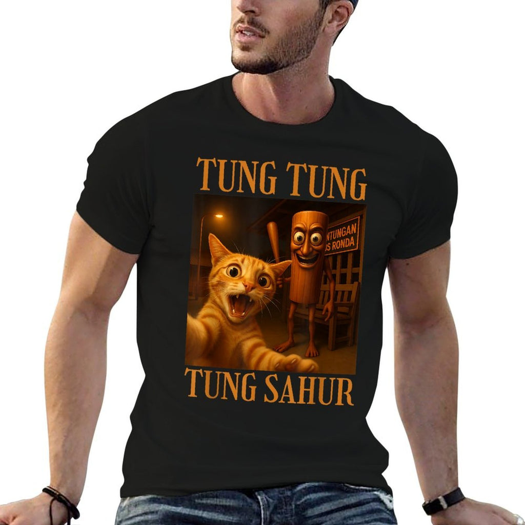 Tung Tung Tung Sahur Men Women Kids  Heathered Texture T-Shirt