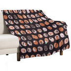 Guinea Pig Day - Dark Machine-washable Throw Blanket