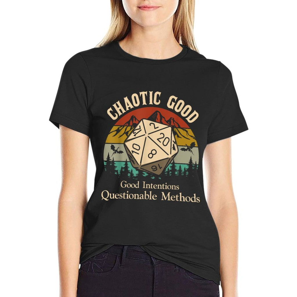 Chaotic Good Intentions Questionable Methods  Lightweight T-Shirt