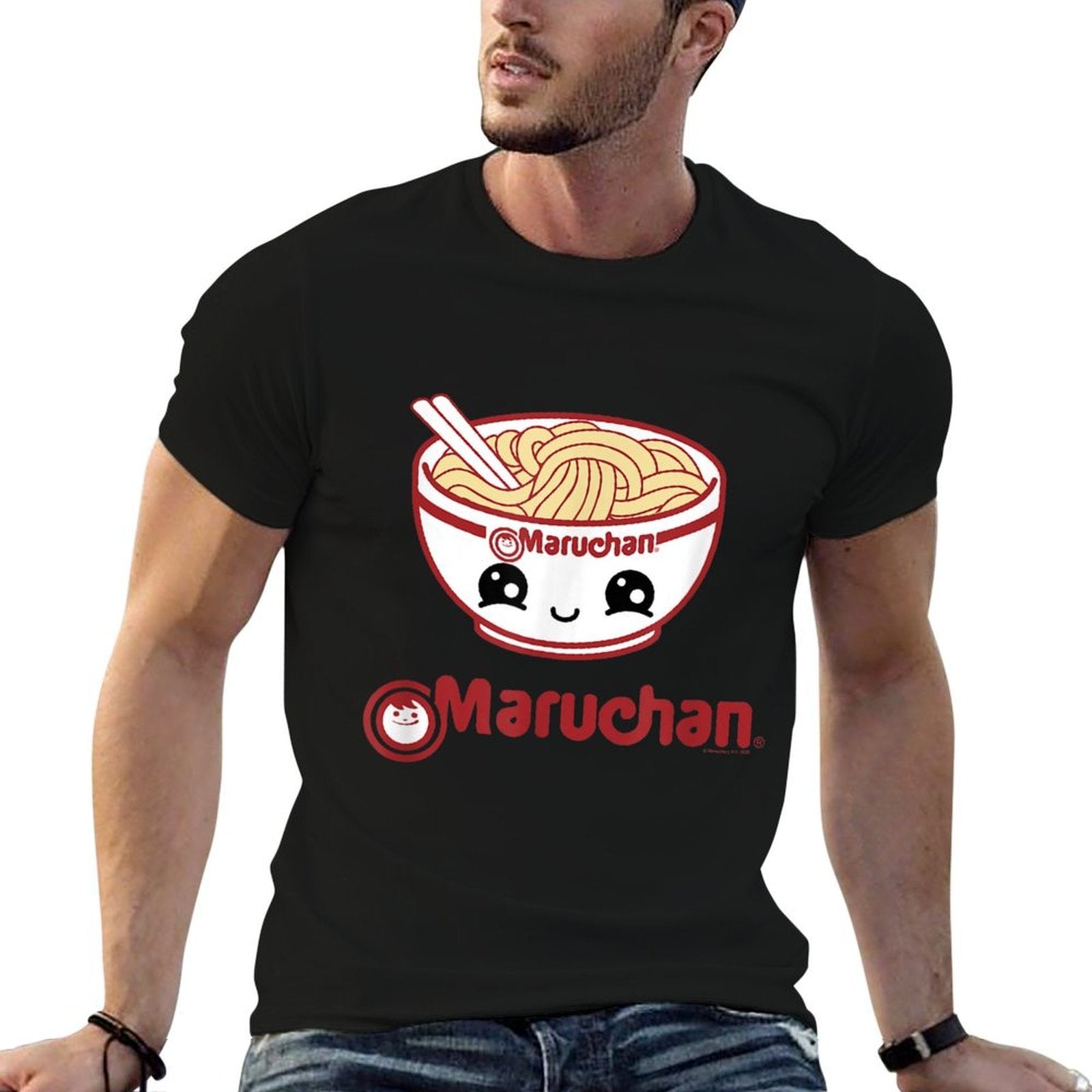 Maruchan Cute Noodle Bowl Face Logo Comfortable T-Shirt