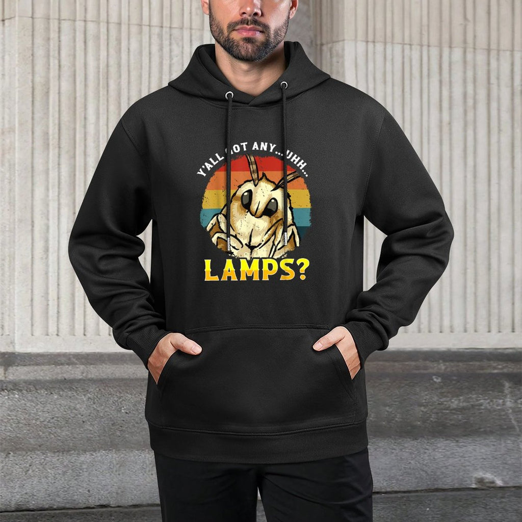 Moth Lamp Yall Got Any.. Uhh... Lamps Moth Saying Meme Shape Retention Hoodie