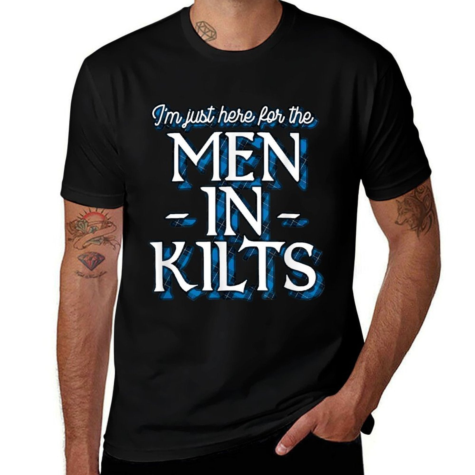 Ren Faire Scottish Games Im Just Here For The Men In Kilts Comfortable T-Shirt