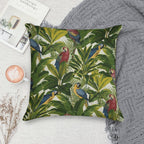 Jungle Parrot Pattern Soft Skin-Friendly Throw Pillow