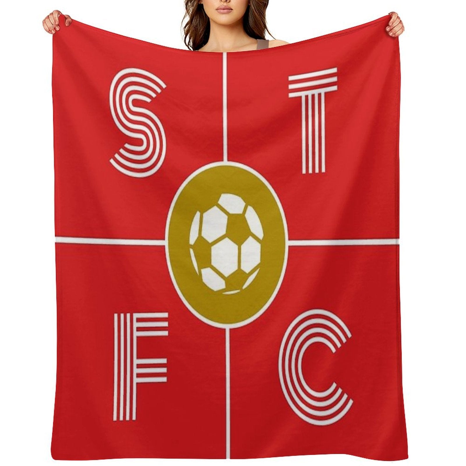 Swindon Town STFC Minimalist Artwork Travel-friendly Throw Blanket