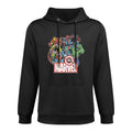 Marvel Avengers Team Retro Comic Vintage Graphic Relaxed Fit Hoodie