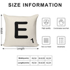 Scrabble Tile E Soft Reinforced Edging Throw Pillow