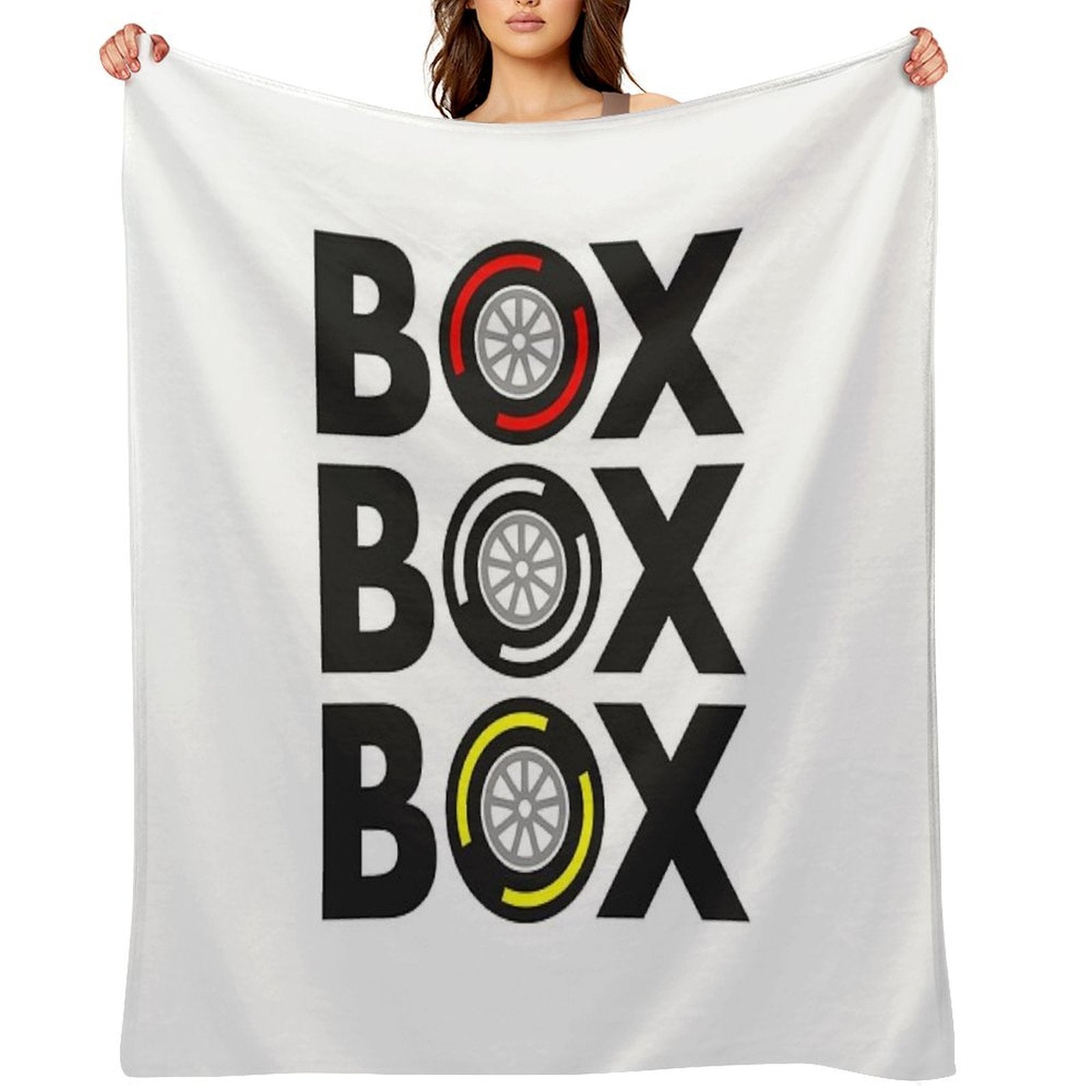 Box Box Box F1 Tyre Compound Design All-season Throw Blanket