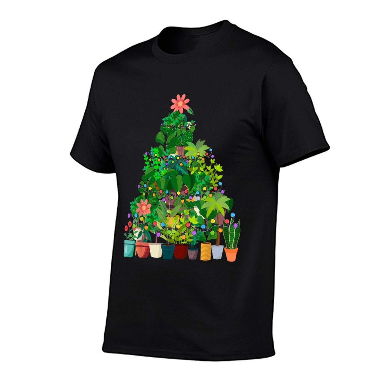 Gardening Potted Plant Christmas Tree  Tagless Design T-Shirt