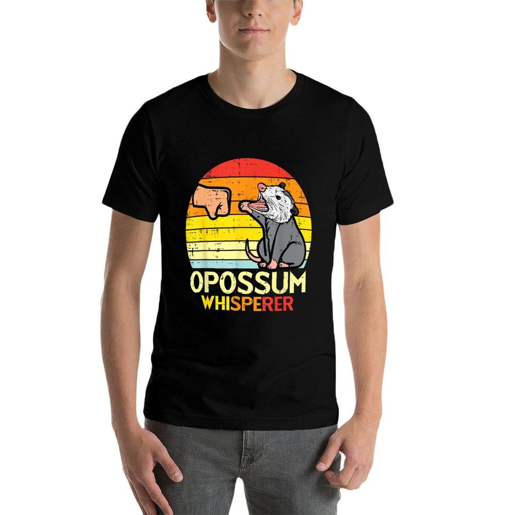 Opossum Whisperer Fist Bump Retro Possum Men Boys Kids Women  Stretchy T-Shirt