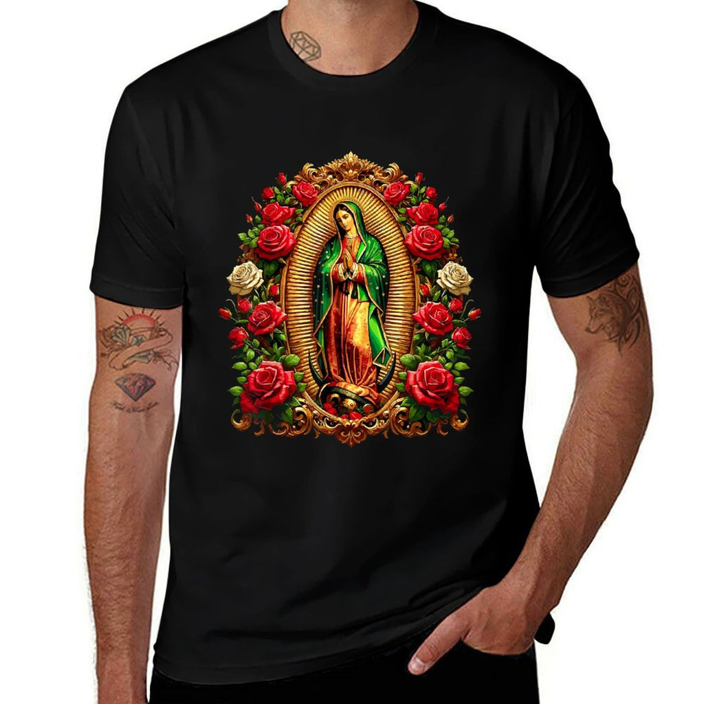 Virgen De Guadalupe Sant Mary Christian Religious Comfortable T-Shirt