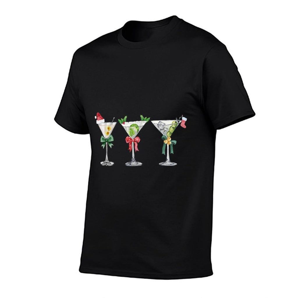 Christmas Dirty Martini Glasses Graphics Bow Coquette  Classic T-Shirt