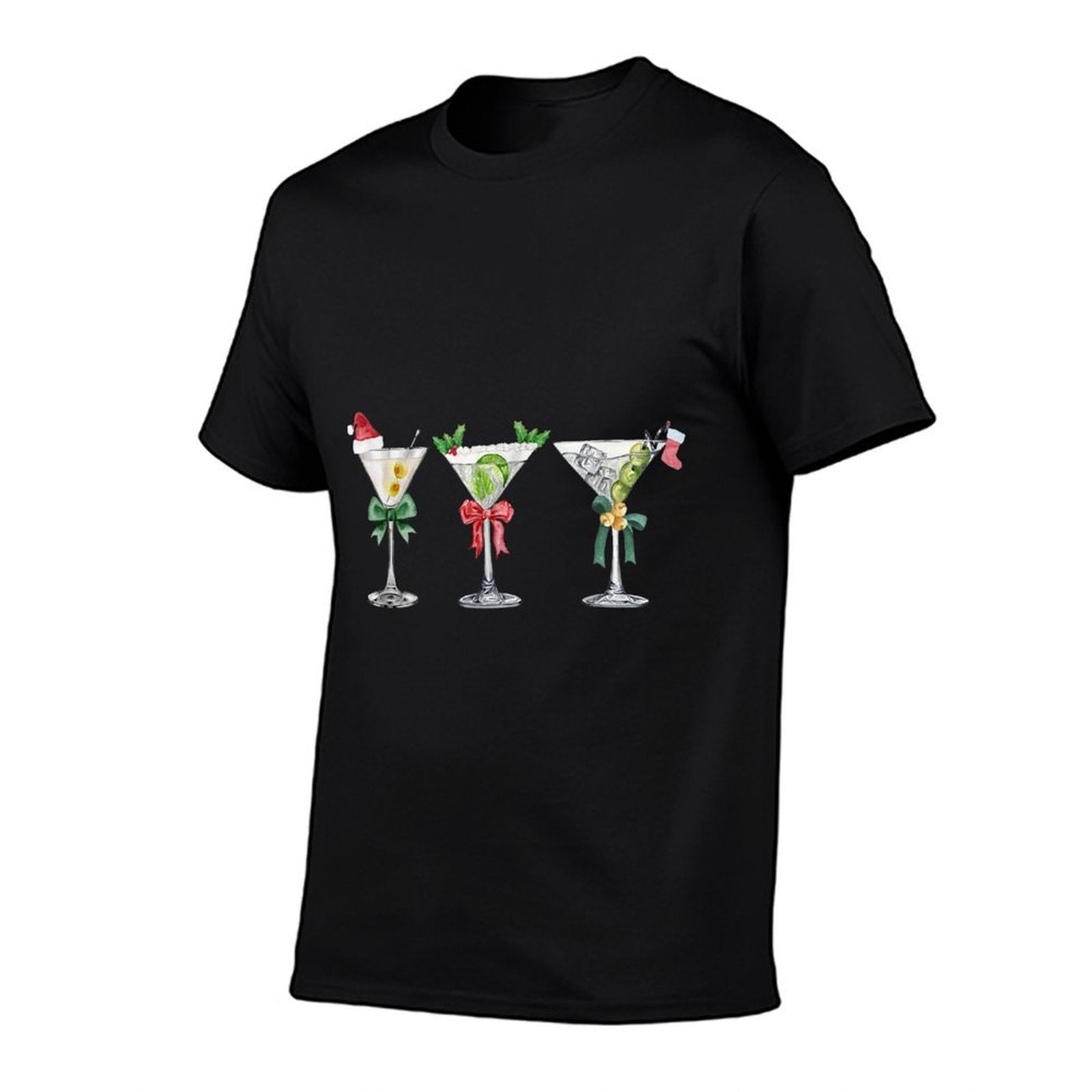 Christmas Dirty Martini Glasses Graphics Bow Coquette  Classic T-Shirt