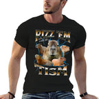 Funny Oddly Dank Meme Rizz Em With The Tism Capybara  Stretchy T-Shirt