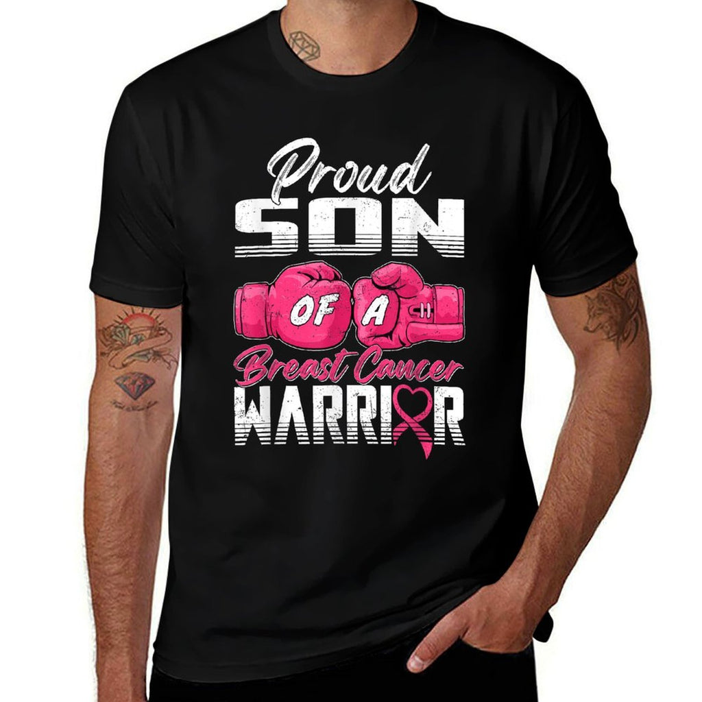Proud Son Of A Breast Cancer Warrior Breast Cancer Survivor  Soft T-Shirt