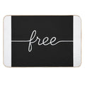 Line Shaped Into The Word Free  Absorbent Bath Mat