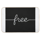 Line Shaped Into The Word Free  Absorbent Bath Mat