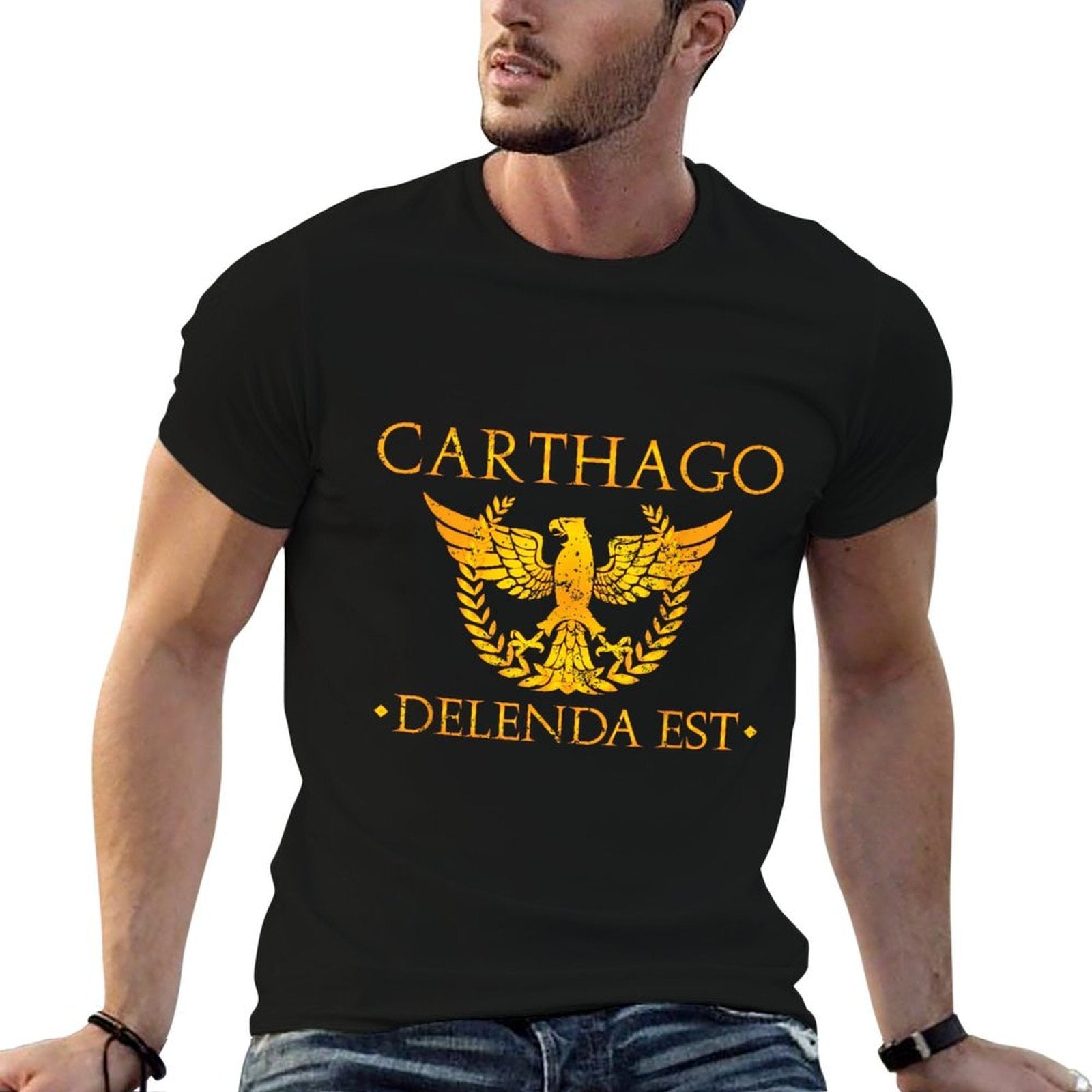 Carthago Delenda Est T-shirt Carthage Must Be Destroyed  Cotton T-Shirt