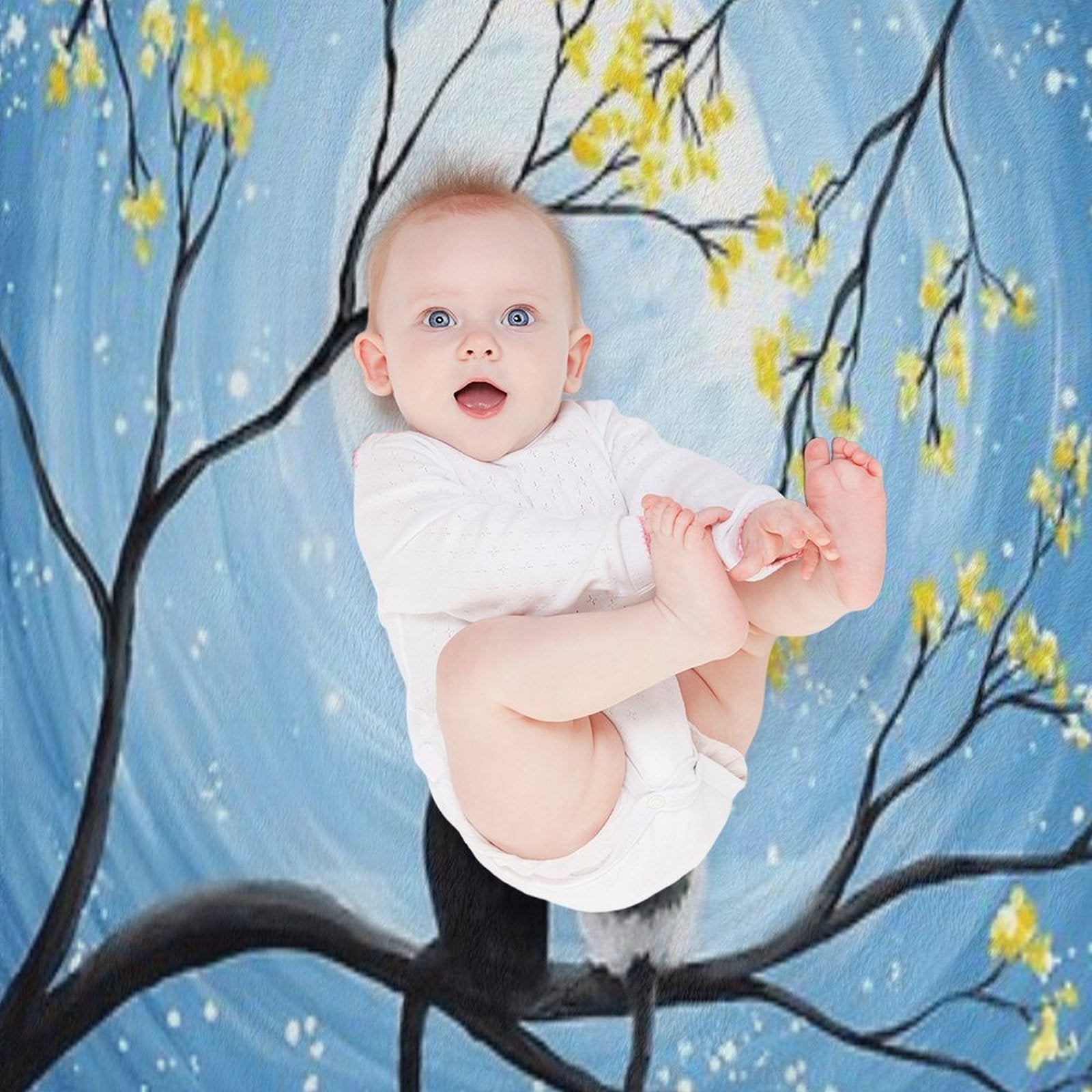 Cats Full Moon All-season Throw Blanket