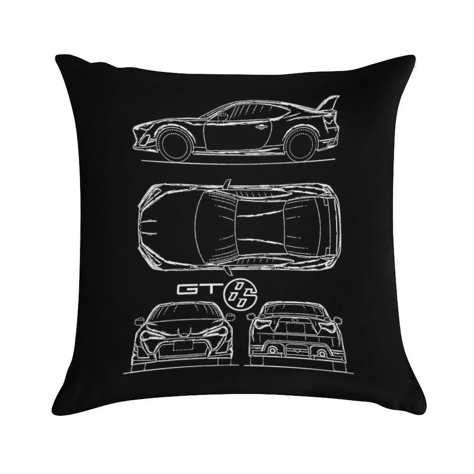 The GT86 Blueprint Soft Multiple Sizes Throw Pillow