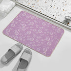 COMMIC Bubbles on Pink  Easy To Clean Bath Mat