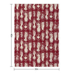 Cameos - Red Gift-ready Throw Blanket
