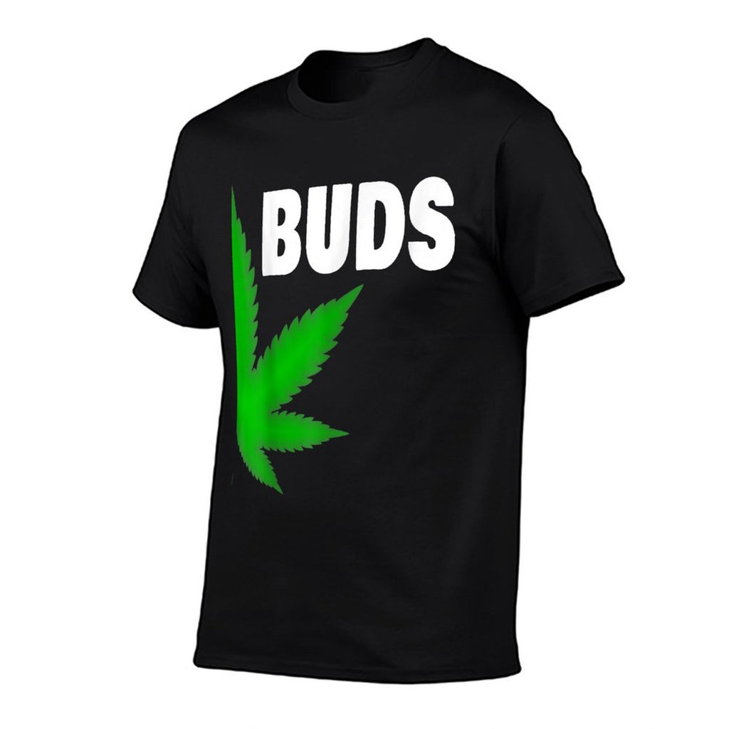 Couple Matching BFF Best Buds Pot Leaf Marijuana Weed Friend  Oversized Silhouette T-Shirt
