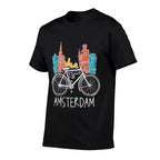 Amsterdam Retro Netherlands Bicycle Bike Gift  Durable T-Shirt