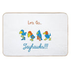 KU Jayhawks Over The Years Lets Go Jayhawks Throwback Marching Jayhawks KU Baskball  Versatile Bath Mat