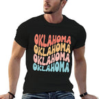 Funny Cute Retro Graphic Men Women  Kids Oklahoma  Cotton T-Shirt