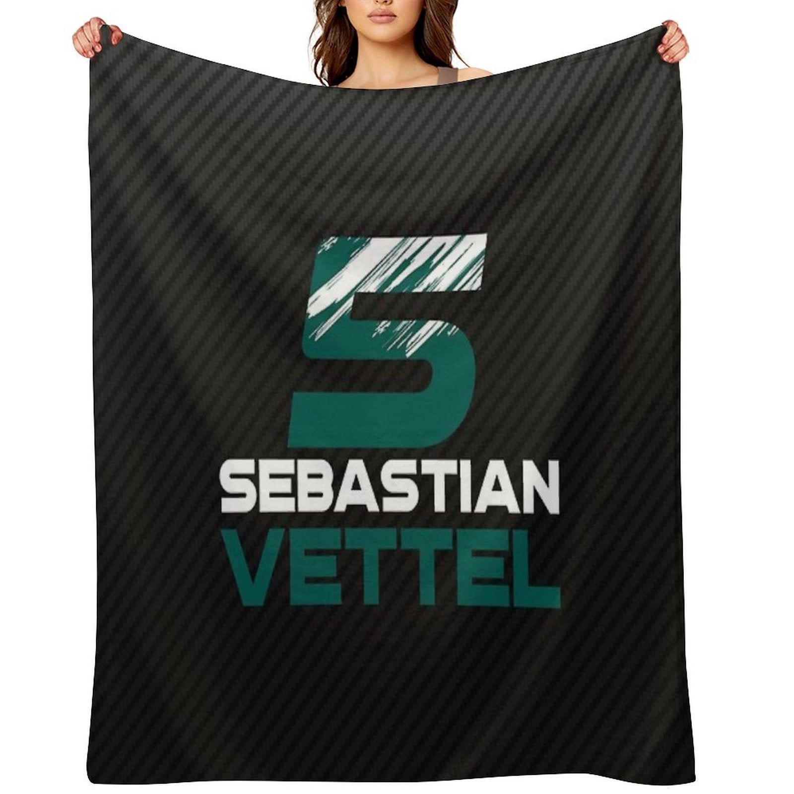 Sebastian Vettel 5 2021 Shrink-resistant Throw Blanket