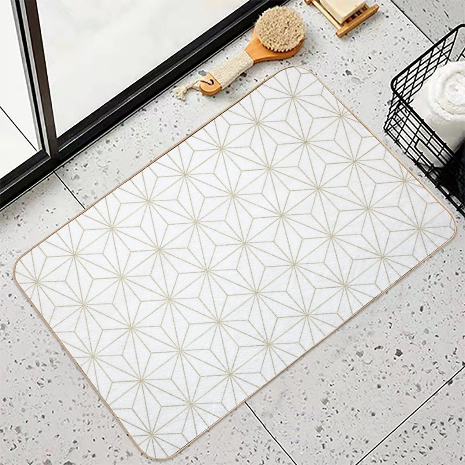 Geometric Glamor #1 #geo #decor #art  Fade-Resistant Bath Mat