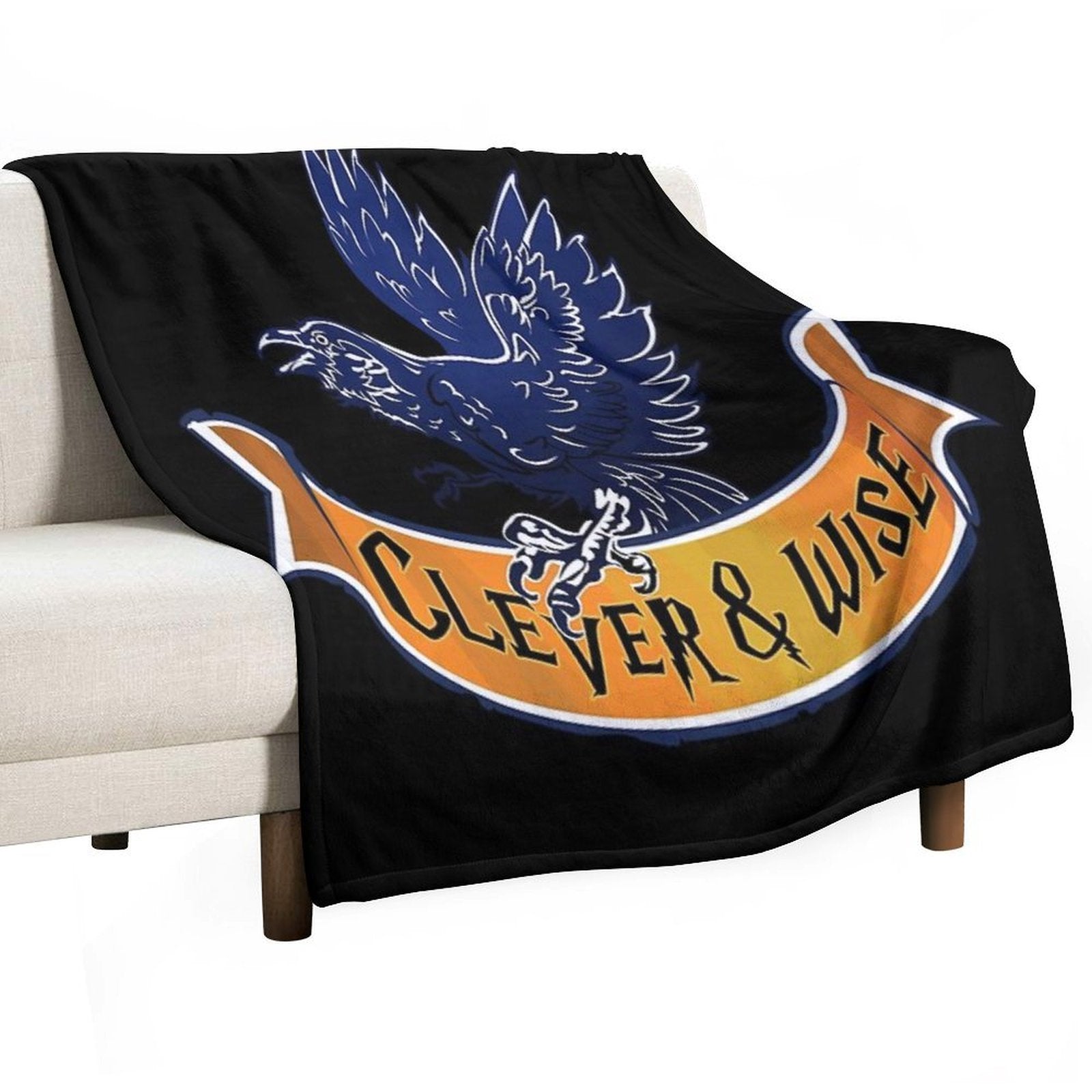 Raven, Clever And Wise Claw Premium Throw Blanket