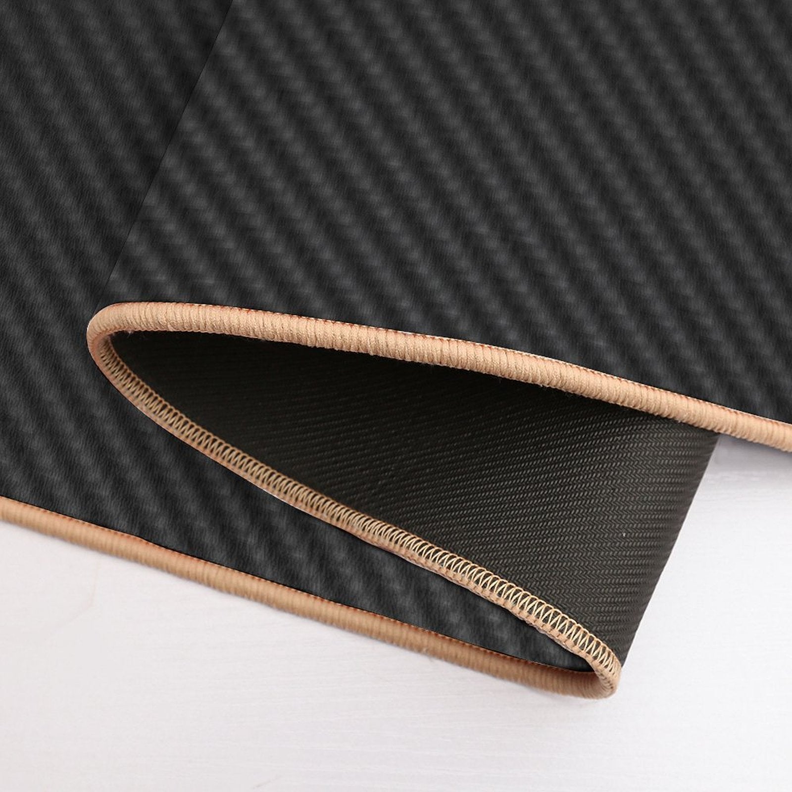 Nürburgring Carbon Fiber White  Red Durable Bath Mat